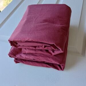 Royal two piece bed sheets set Twin size burgundy red cotton EUC fitted flat